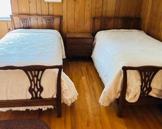 Antique twin beds