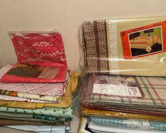 Vintage vinyl tablecloths