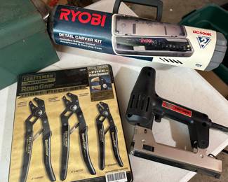 Ryobi detail carver kit, craftsman staple gun