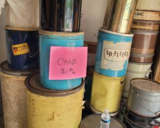 Lots of Air Tight Storage Cans, Clean on the Inside, Used for Bug Free Clothing Storage