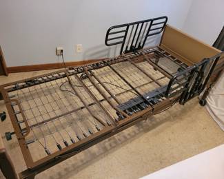 Fully Functional Motorized Hospital Bed with Hand Held remote. Knees Raise, Head Raise, Feet Raise with Mattress. Comfortable.