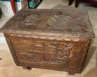 Brass Clad Kindling Box