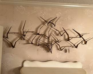 Large Brass “Birds”Wall Art