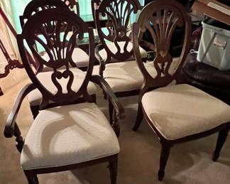Set of 6 Shield Back Ckairs