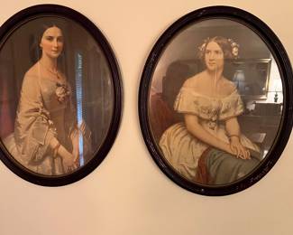 Pair Ladies Portrait Prints