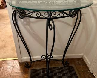 Iron & Glass Foyer Table