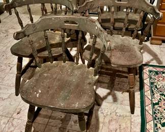 Set of 5 Barrel Back Chairs