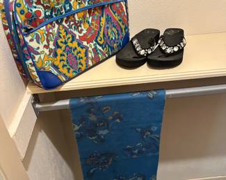 Suitcase, Shoes and Scarf