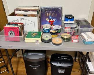 Albums, Laser Discs, Shredders, Etc.