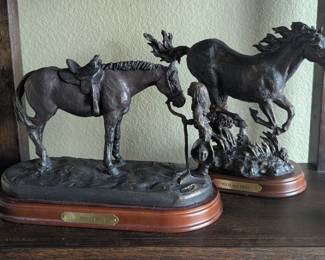 Montana Lifestyles, First Love, Wild and Free sculptures
