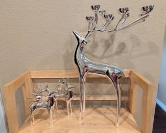 Pottery Barn Reindeer Tea Light Holders