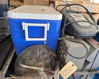 1520 Rolling Metal Rack, Cooler, Organizers Buckets