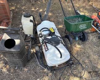 2504  AgriFab Pump Trailer, Stanley Backpack Sprayer, Scotts Speedy Green 2000 