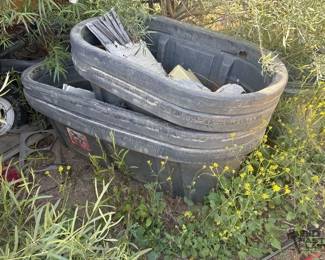 5004  4 Plastic Oval Troughs 