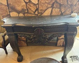 3204  Marble Top Coffee Table and Entry Table 