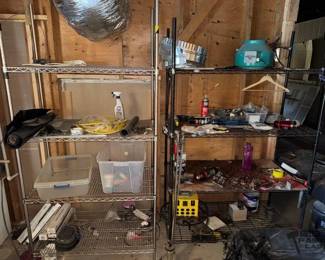 5512  Two Metal Shelving Racks 