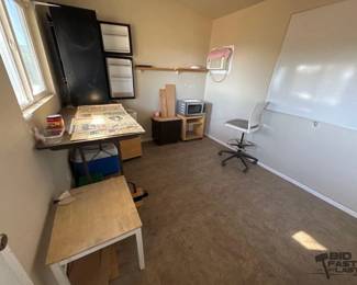 5000  Mini Fridge, Microwave, Folding Table 