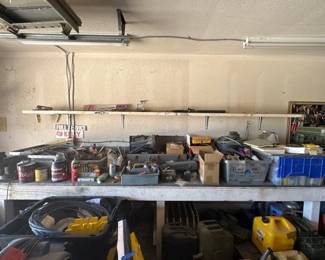 1500  Tools, Tool Boxes, Shop Vac, Flash Light  Cans 