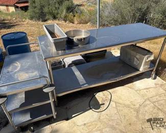 2910  2 Rolling Serving Tables 