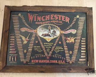3024  Metal Winchester Repeating Arms Co Sign 