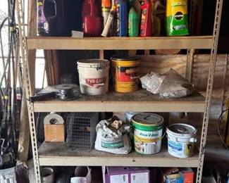 2010 Metal Storage Shelving, MiracleGro, Krud Kutter
