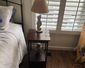 Seahorse lamp and side table