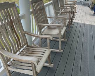 Teakwood rocking chairs