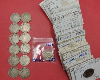 12 Liberty V-Nickels AND 37 older Jefferson Nickels