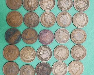 25 Indianhead Cents--Add to your collection