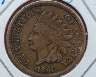 1861 Indanhead Cent Higher Grade