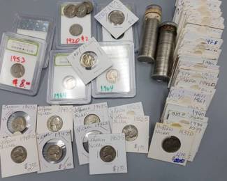 148 Jefferson Nickels 1939-64 ( 9 S Mints) AND 3 Buffalo Nickels