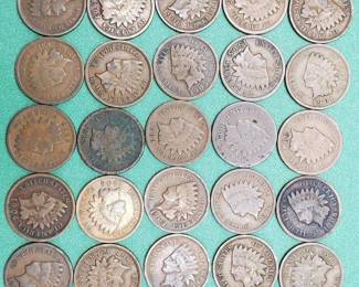 25 Indianhead Cents--Add to your collection