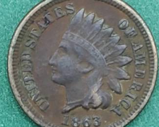 1863 Indianhead Cent VF
