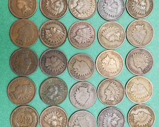 25 Indianhead Cents--Add to your collection