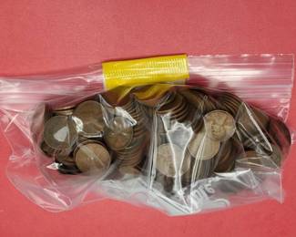 1 of 7 Bags of Unsearched Lincoln Wheat Cents