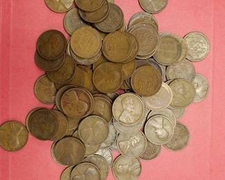 100 Wheat Cents 1909-1929