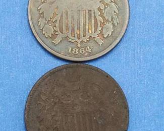 1864 & 1866 2-Cent Pieces