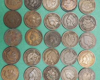 25 Indianhead Cents--Add to your collection