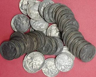 Roll (40) Buffalo Nickels--Full Dates