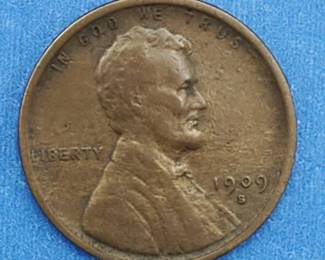 1909-S Lincoln Cent--KEY, Marked Very Fine