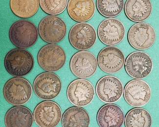 25 Indianhead Cents--Add to your collection