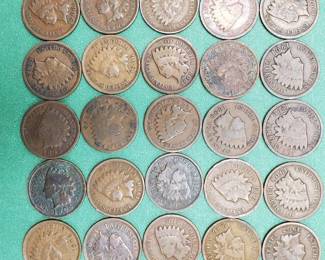 25 Indianhead Cents--Add to your collection