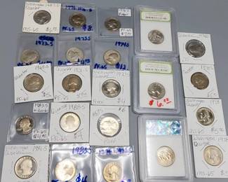 14 Proof AND 8 BU Washington Quarters