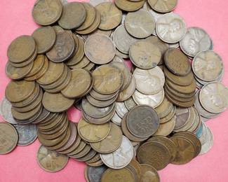150 Wheat Cents from the 1930's--Lots of Wheat Lines D's & S's