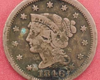 1846 Large Cent Higher Grade