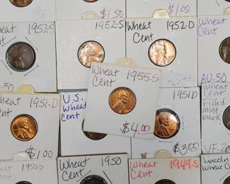 71 Wheat Cents--Many BU * Many 'S' Mints--See Photos