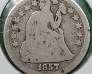 1857 Seated Liberty Dime
