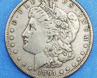 1891 Morgan Silver Dollar