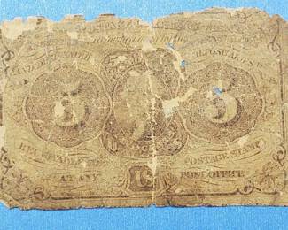 1862 5 Cents Fractional Bank Note