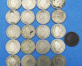 21 Liberty V-Nickels--Nice Mix!